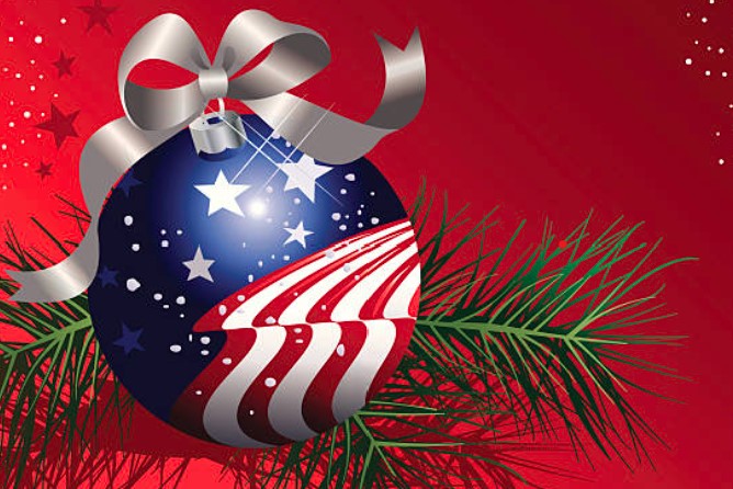patriotic christmas bulb