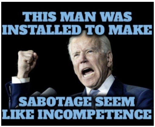 Biden installed to make sabotage look like incompetance