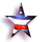 red white and blue star