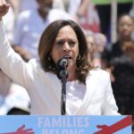 raised fist kamala harris