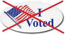 I didnt vote voted sticker crossed out