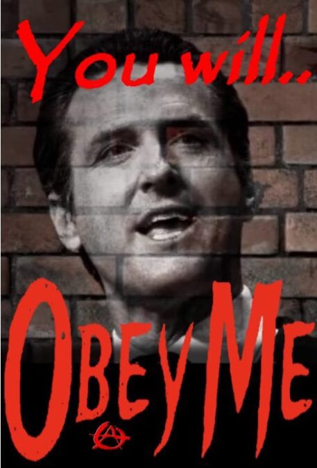 Gavin Newsom demands you will obey me