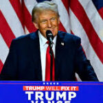 Trump wins gives speech