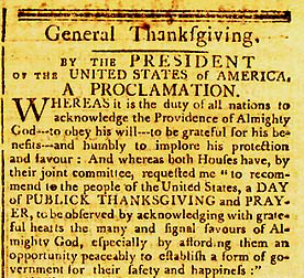 george washington thanksgiving proclamation