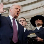 Trump oath but hand not on bible