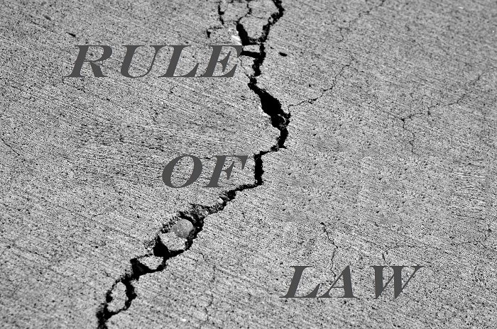 rule of law broken and split