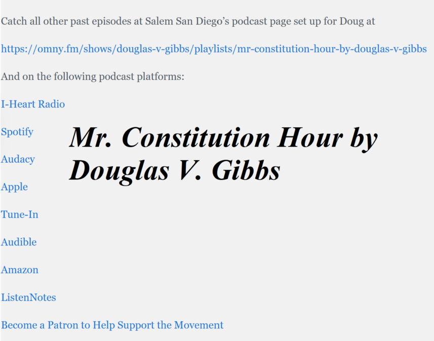 podcast places for mr constitution hour