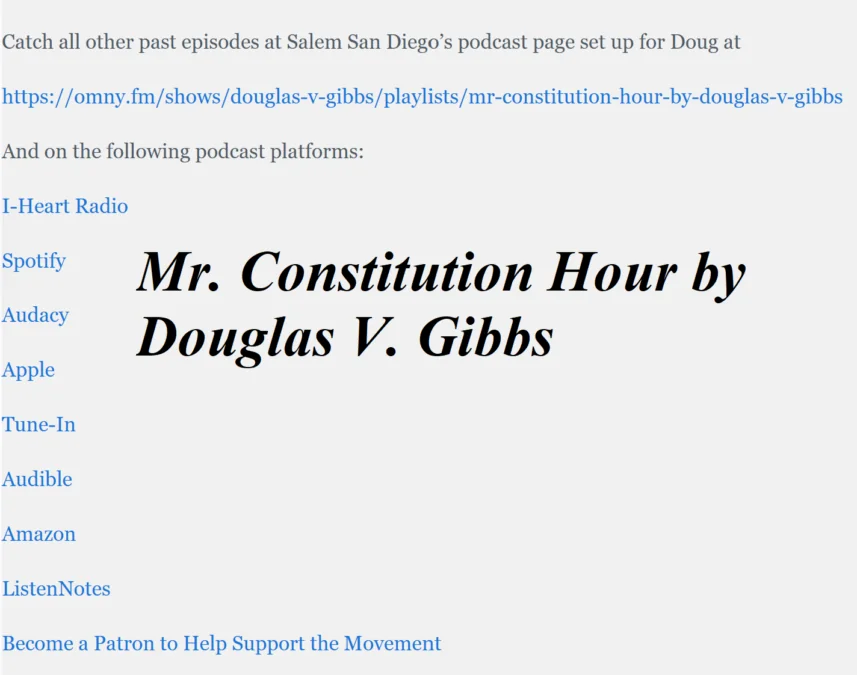 podcast places for mr constitution hour