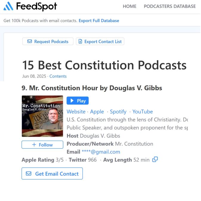 no 9 rank feedspot for mr constitution hour