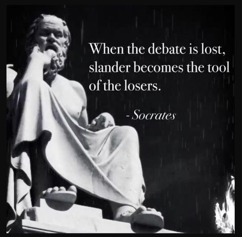 socrates slander by losers of the debate